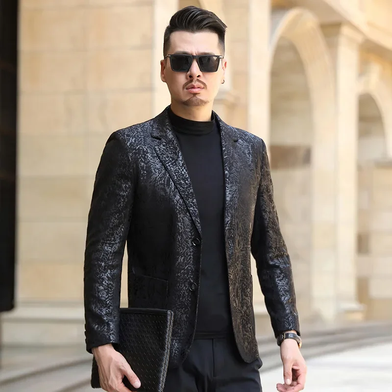 2023 Genuine Leather Suit Men's Suit Pattern Slim Fit Middle Youth Leather Jacket Short Leather Suit Coat
2023 Genuine Leather Suit Men's Suit Pattern Slim Fit Middle Youth Leather Jacket Short Leather Suit Coat