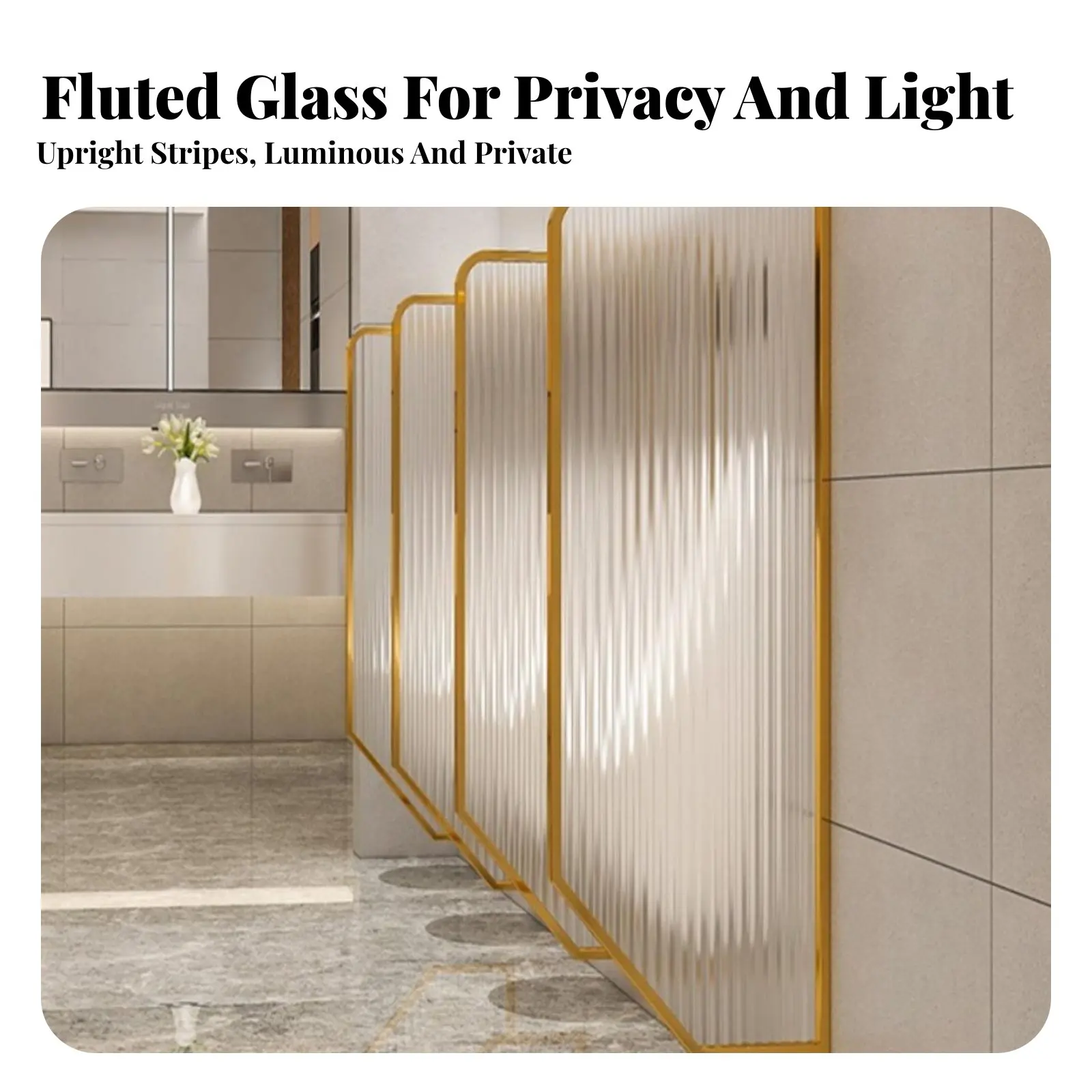 Urinal Privacy Screen Fluted Glass Panel Urinal privacy screen Minimalist Design Space-Saving for Contractors
Urinal Privacy Screen Fluted Glass Panel Urinal privacy screen Minimalist Design Space-Saving for Contractors