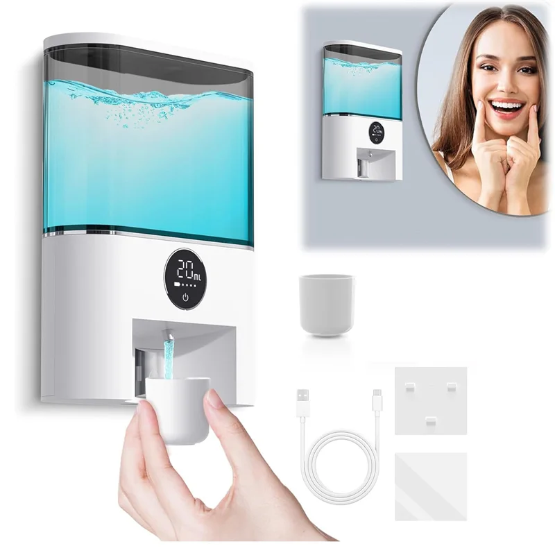 Automatic Mouthwash Dispenser Touch-Control Dispensing Levels Wall Mounted Rechargeable Mouth Wash Pump For Bathroom Easy To Use
Automatic Mouthwash Dispenser Touch-Control Dispensing Levels Wall Mounted Rechargeable Mouth Wash Pump For Bathroom Easy To Use