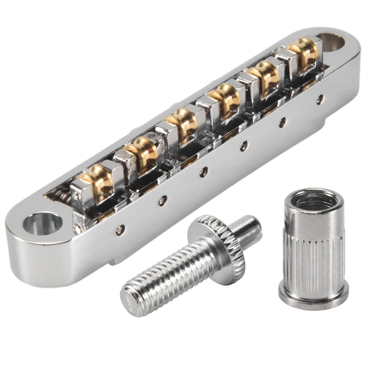 Silver Tune-O-Matic Electric Roller Saddle Bridge Lp Электрогитарный мост Сделано в Корее HYP
Silver Tune-O-Matic Electric Roller Saddle Bridge Lp Электрогитарный мост Сделано в Корее HYP