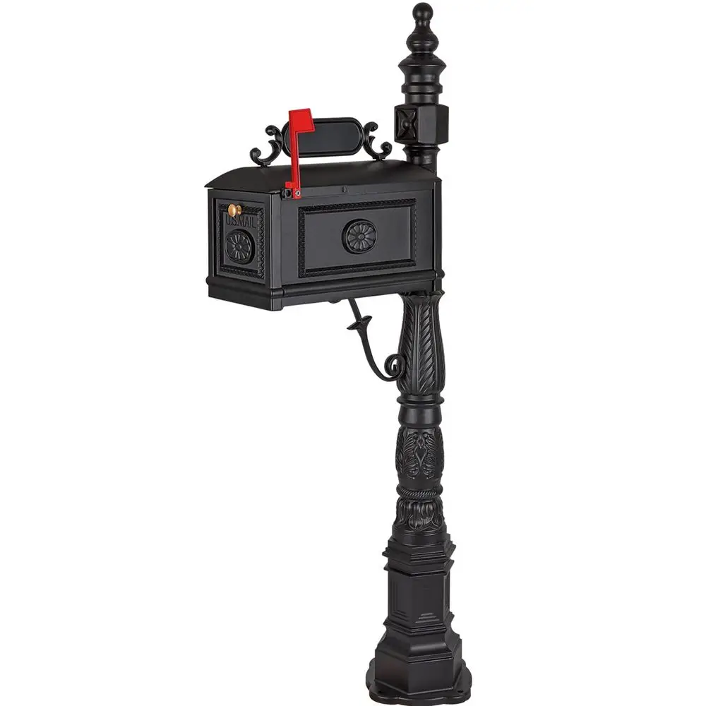 Barcelona Decorative Post Mailbox Combination Stratford Heavy Duty Postal Mail Box Cast AluminumBlack
Barcelona Decorative Post Mailbox Combination Stratford Heavy Duty Postal Mail Box Cast AluminumBlack