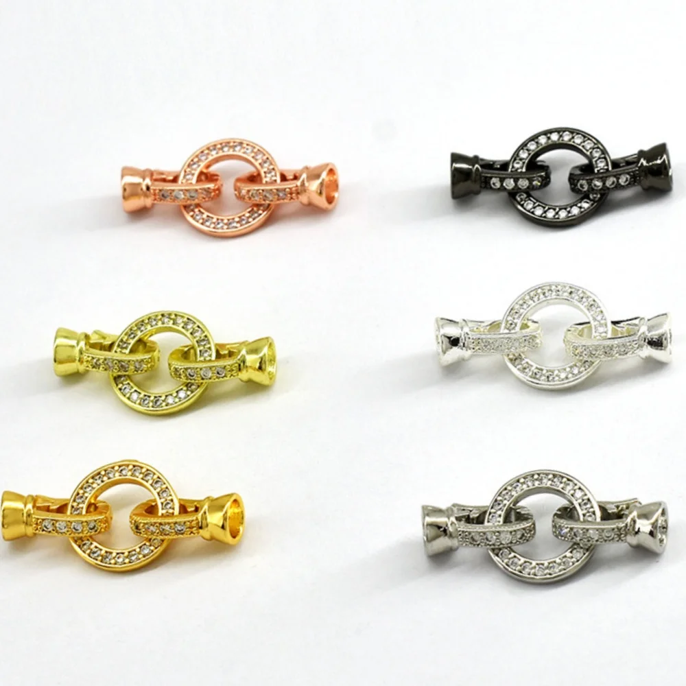 1 Piece Copper Inlaid Zircon Round Necklace Connecting Buckle DIY Handmade Jewelry Making Materials Finishing Buckle Accessories 
1 Piece Copper Inlaid Zircon Round Necklace Connecting Buckle DIY Handmade Jewelry Making Materials Finishing Buckle Accessories