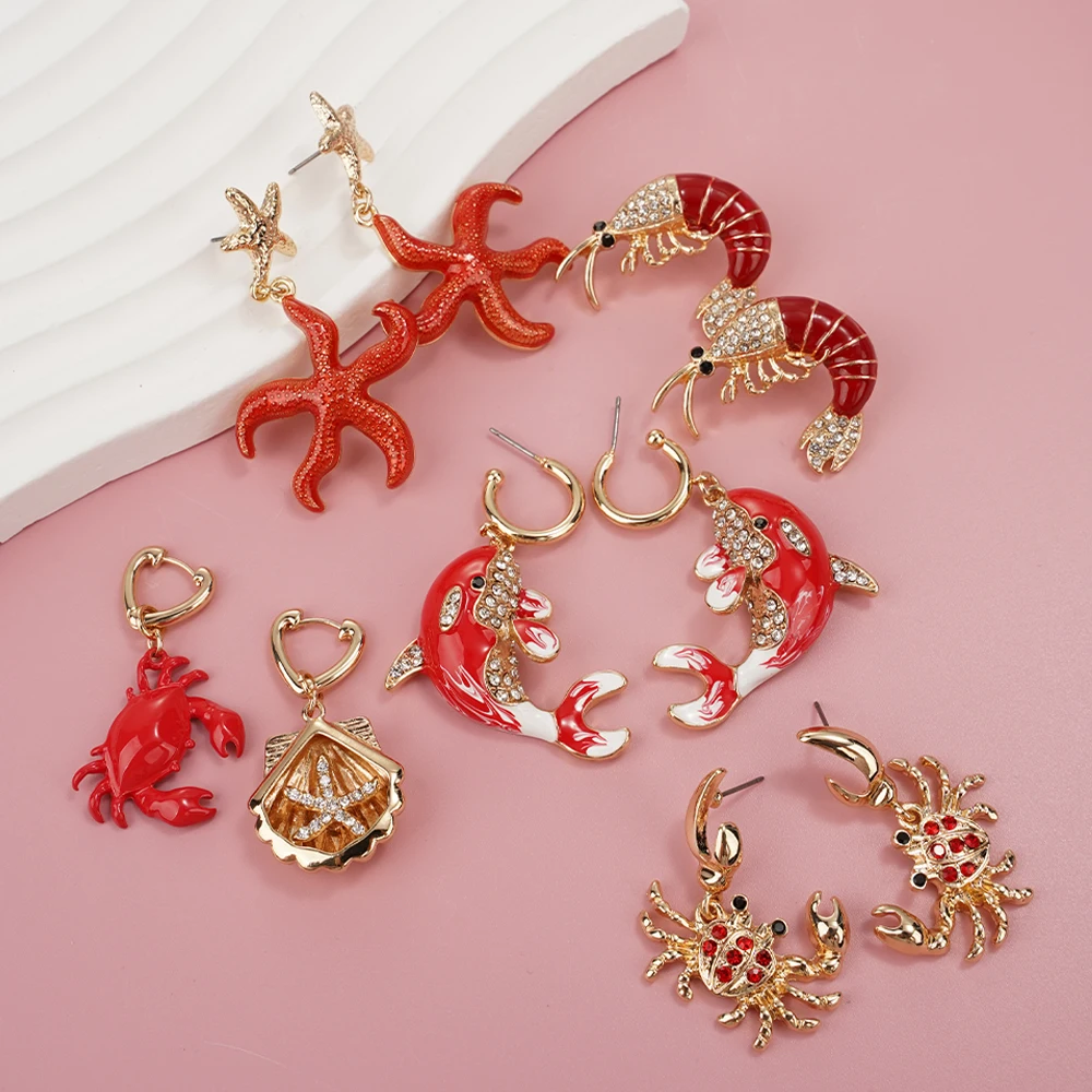Oceanic Ear Studs In A Fashionable And Compact Style With Zircon Beach Decor Suitable For Everyday Gatherings And Banquets
Oceanic Ear Studs In A Fashionable And Compact Style With Zircon Beach Decor Suitable For Everyday Gatherings And Banquets
