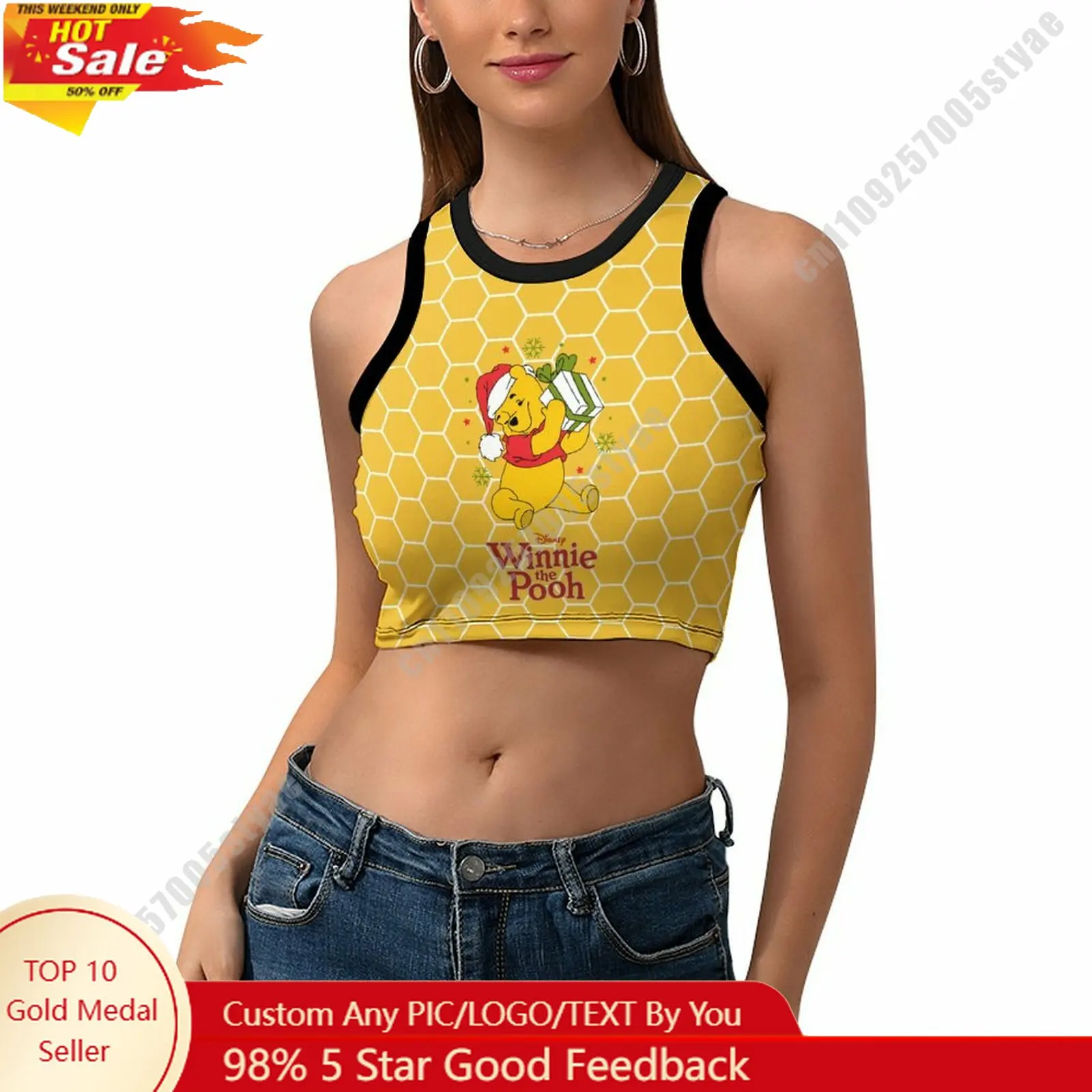 Winnie The Pooh Vest Disney Pattern Custom Photo Text Crop Tank Racerback Vest Personalized Graphic Sleeveless Crop Top
Winnie The Pooh Vest Disney Pattern Custom Photo Text Crop Tank Racerback Vest Personalized Graphic Sleeveless Crop Top