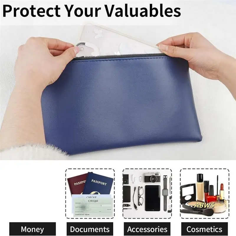 Money Pocket With Zipper, 11 X 6.5 Inch PU Leather Cash Bag, Safe Bank Pocket For Coins, Bills, Checks,Cosmetics,Tools
Money Pocket With Zipper, 11 X 6.5 Inch PU Leather Cash Bag, Safe Bank Pocket For Coins, Bills, Checks,Cosmetics,Tools
