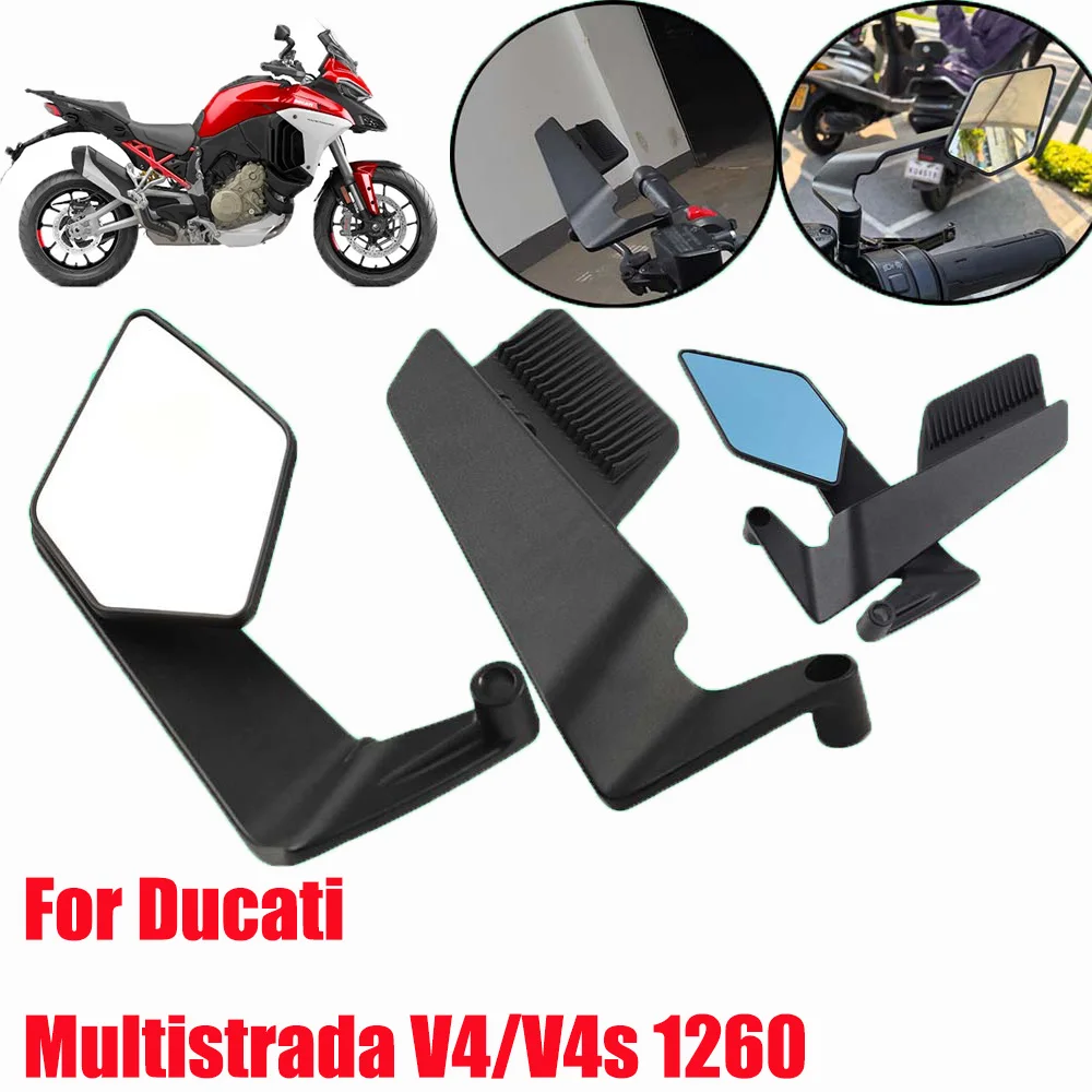 For Ducati Multistrada V4 V4s 1260 Motorcycle Rearview Mirrors Aerodynamic Stealth Carbon Fiber Rotatable Winglet OEM Fit
For Ducati Multistrada V4 V4s 1260 Motorcycle Rearview Mirrors Aerodynamic Stealth Carbon Fiber Rotatable Winglet OEM Fit
