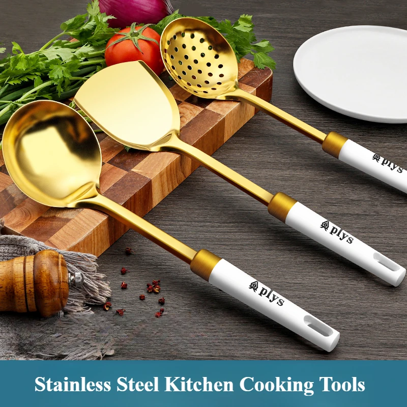 Stainless steel kitchen cooking tools, spatula, soup ladle and funnel, kitchen essentials, quality kitchen utensils
Stainless steel kitchen cooking tools, spatula, soup ladle and funnel, kitchen essentials, quality kitchen utensils
