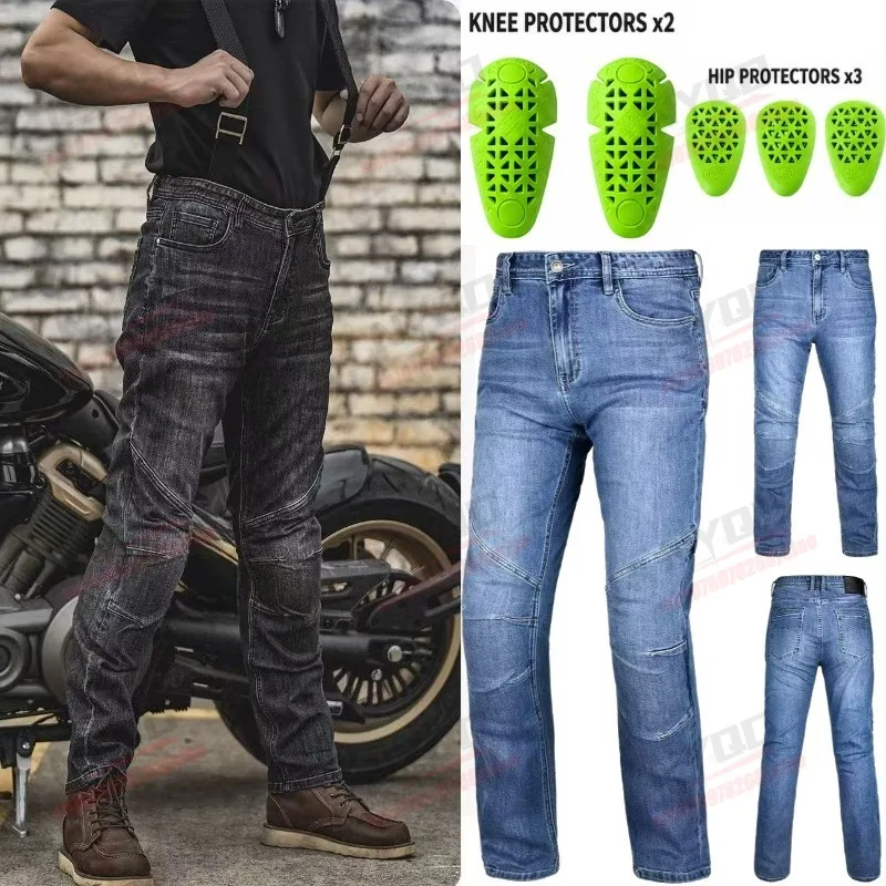 Motorcycle Riding Jeans with Summer Built-in Protective Gear, Anti Fall, High Elasticity, Casual and Breathable for Men
Motorcycle Riding Jeans with Summer Built-in Protective Gear, Anti Fall, High Elasticity, Casual and Breathable for Men