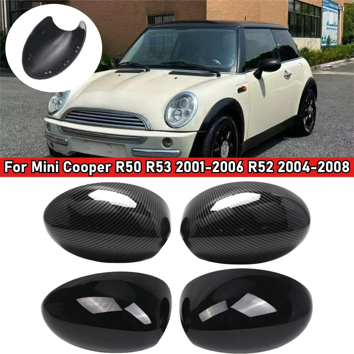 For Mini Cooper R50 R53 2001-2006 R52 2004-2008 Car Replacement Rearview Side Mirror Cover Wing Cap Exterior Door Shell Trim ABS
For Mini Cooper R50 R53 2001-2006 R52 2004-2008 Car Replacement Rearview Side Mirror Cover Wing Cap Exterior Door Shell Trim ABS