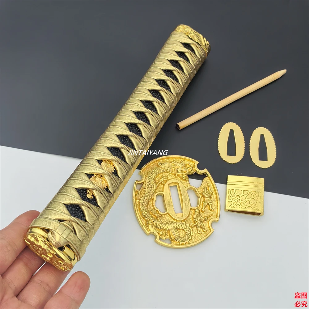 Wonderful Golden Tsuka Alloy Tsuba Habahki Seppas Accessories For Japanese Katana Sword Hilt HandGuard Fittings
Wonderful Golden Tsuka Alloy Tsuba Habahki Seppas Accessories For Japanese Katana Sword Hilt HandGuard Fittings