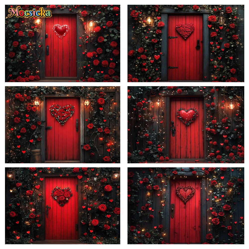Mocsicka Valentine's Day Photography Backgrounds Red Door Roses Love Hearts Holiday Party Family Couple Photo Backdrops Studio
Mocsicka Valentine's Day Photography Backgrounds Red Door Roses Love Hearts Holiday Party Family Couple Photo Backdrops Studio