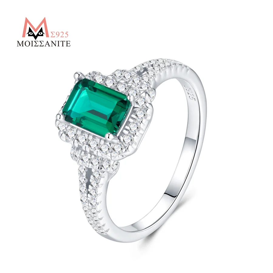JIUZUAN Emerald Cut 5x7mm Lab Emerald Ring S925 Silver 18K Gold Plated Pavé Moissanite Halo Engagement Jewelry for Women Ring
JIUZUAN Emerald Cut 5x7mm Lab Emerald Ring S925 Silver 18K Gold Plated Pavé Moissanite Halo Engagement Jewelry for Women Ring