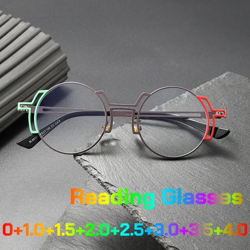 Lady's Korean Personality Reading Glasses New Hollow Frame Anti Blue Light Presbyopia Glasses Women HD Farsighted Eyeglasses
Lady's Korean Personality Reading Glasses New Hollow Frame Anti Blue Light Presbyopia Glasses Women HD Farsighted Eyeglasses