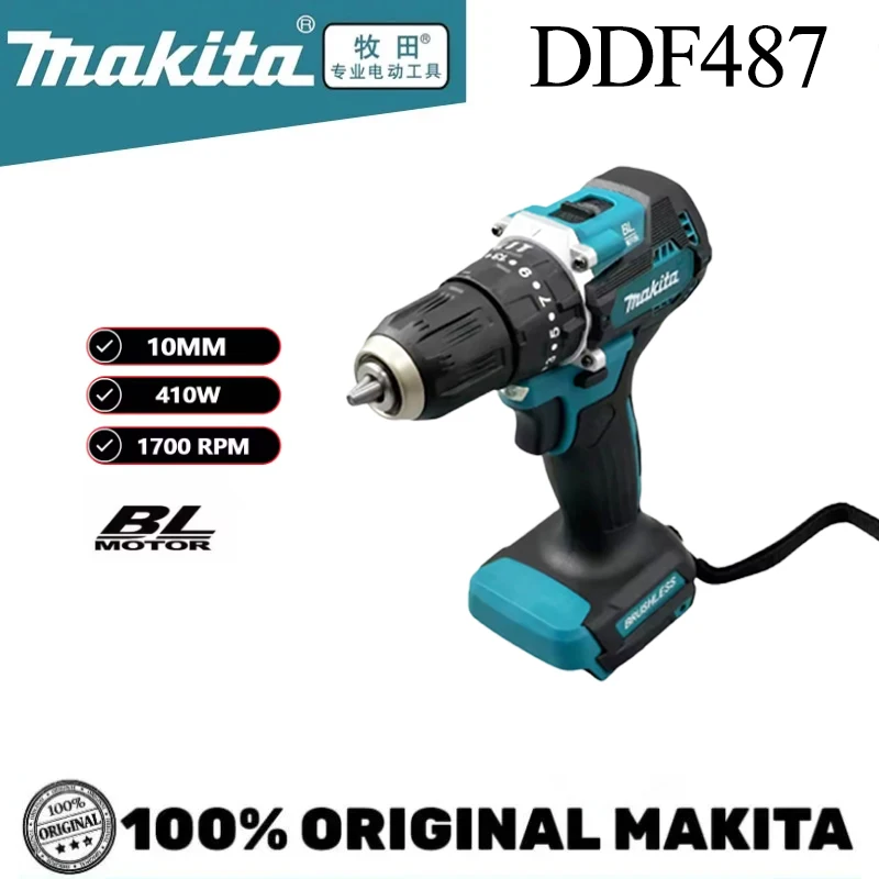 DDF487 Screwdriver 18V Makita Cordless Percussion Drill Electric Variable Speed Brushless Motor Impact Power Tools Power Drill
DDF487 Screwdriver 18V Makita Cordless Percussion Drill Electric Variable Speed Brushless Motor Impact Power Tools Power Drill