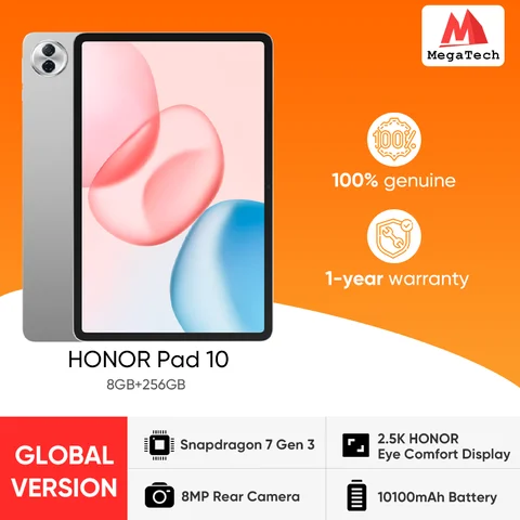 Global Version HONOR Pad 10 12.1'' WIFI 2.5K HONOR Eye Comfort Display High Energy-dense Battery Snapdragon 7 Gen 3 10100mAh
