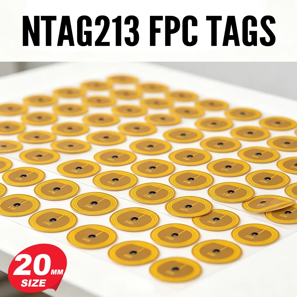 20mm FPC NFC Sticker NTAG213 Chip 13.56MHz ISO14443A Programmable RFID Tags for NFC Phone Automation Game Card Membership Making
20mm FPC NFC Sticker NTAG213 Chip 13.56MHz ISO14443A Programmable RFID Tags for NFC Phone Automation Game Card Membership Making