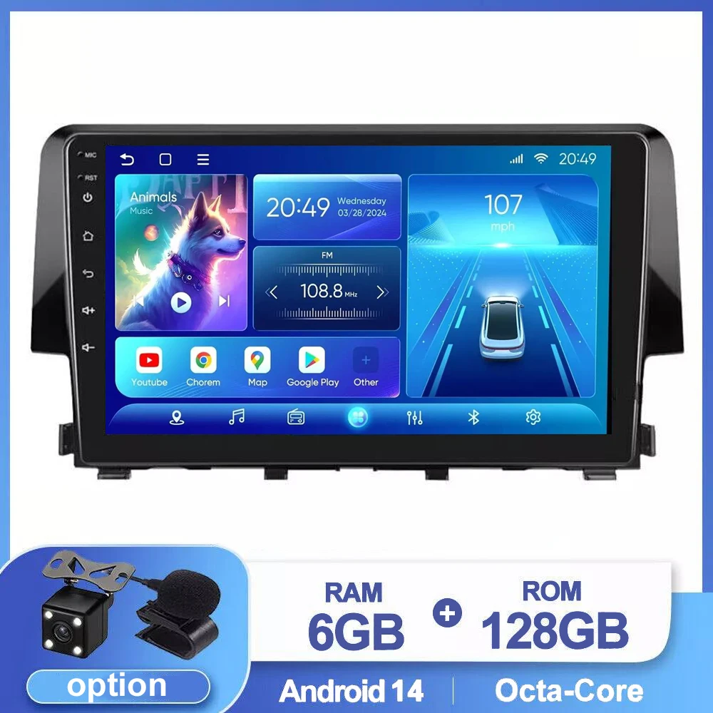 Android 14 Carplay Auto для Honda Civic 2016 2017 2018 2019 2020 2021 Мультимедийный автомобильный радиоплеер WIFi + 4G DSP GPS 2DIN головное устройство
Android 14 Carplay Auto для Honda Civic 2016 2017 2018 2019 2020 2021 Мультимедийный автомобильный радиоплеер WIFi + 4G DSP GPS 2DIN головное устройство