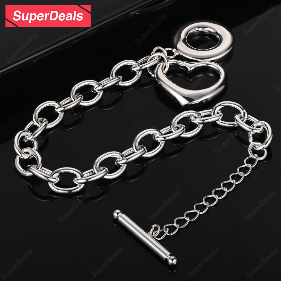 SuperDeals Heart Pendant Chain 925 Sterling Silver Bracelet Lovers Jewelry Accessories Lady Romantic Wedding Party Birthday Gift
SuperDeals Heart Pendant Chain 925 Sterling Silver Bracelet Lovers Jewelry Accessories Lady Romantic Wedding Party Birthday Gift