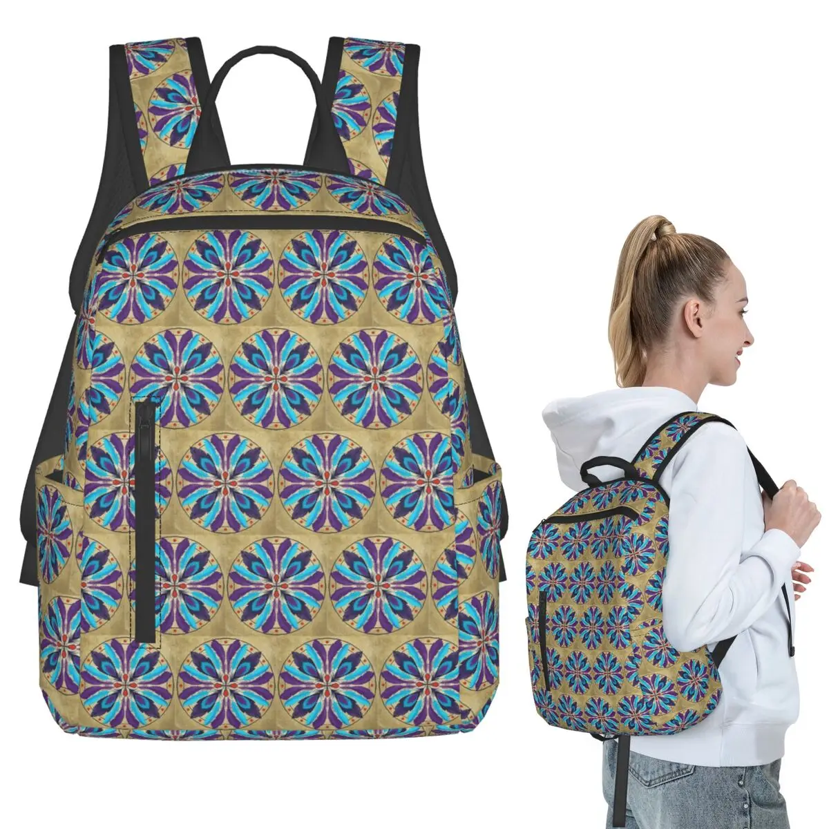 Feathers Mandala Backpack Student BookBag Kids School Bag Computer Shoulder Bags Boys Girls
Feathers Mandala Backpack Student BookBag Kids School Bag Computer Shoulder Bags Boys Girls