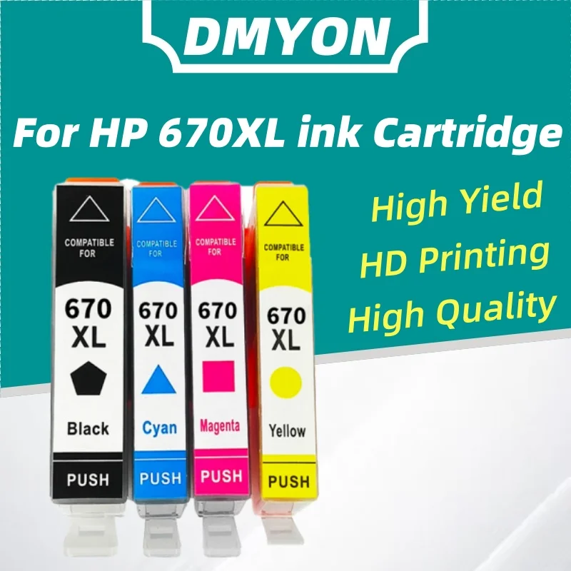 4 цвета, 670XL, сменный картридж для принтера HP Deskjet Ink Advantage 3525 4615 4620 4625 5525 6526, гарантия качества
4 цвета, 670XL, сменный картридж для принтера HP Deskjet Ink Advantage 3525 4615 4620 4625 5525 6526, гарантия качества