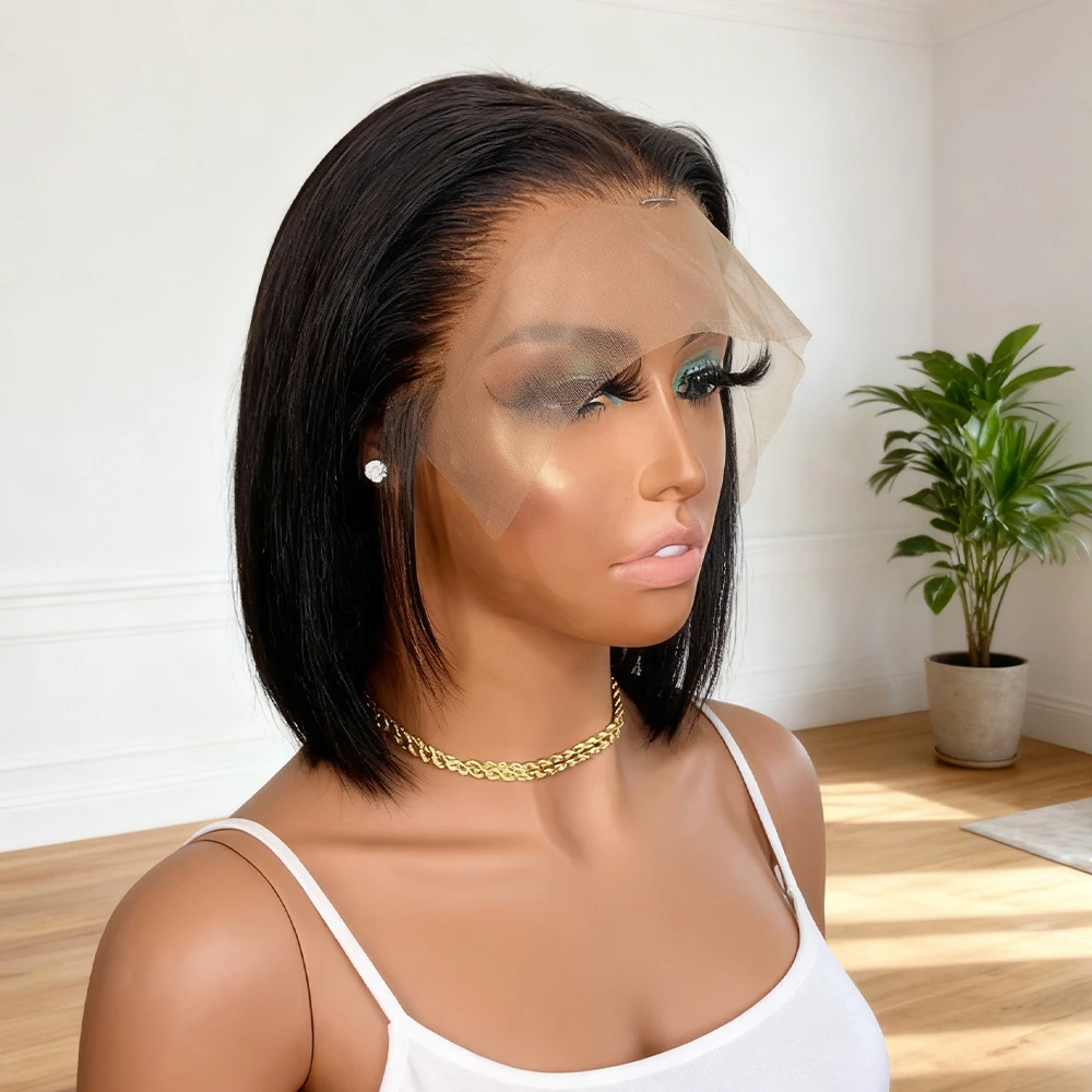 Glueless Ready To Wear Bone Straight Short Bob Wig 100% Human Hair 13x4 HD Lace Front Wig Brazilian Hair 13x6 Lace Frontal Pre Plucked For Black Women
Glueless Ready To Wear Bone Straight Short Bob Wig 100% Human Hair 13x4 HD Lace Front Wig Brazilian Hair 13x6 Lace Frontal Pre Plucked For Black Women