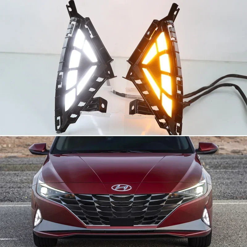 For Hyundai Elantra 2021 2022 12V Auto LED Daylights Yellow Turn Signal DRL Car Daytime Running Light Foglamps
For Hyundai Elantra 2021 2022 12V Auto LED Daylights Yellow Turn Signal DRL Car Daytime Running Light Foglamps
