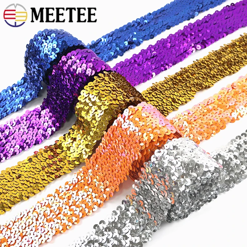 10/20M 45mm Stretch Sequin Lace Ribbon Elastic Band for Dress Skirt Trims Tape Costume Dancewear Laces DIY Sewing Accessories
10/20M 45mm Stretch Sequin Lace Ribbon Elastic Band for Dress Skirt Trims Tape Costume Dancewear Laces DIY Sewing Accessories