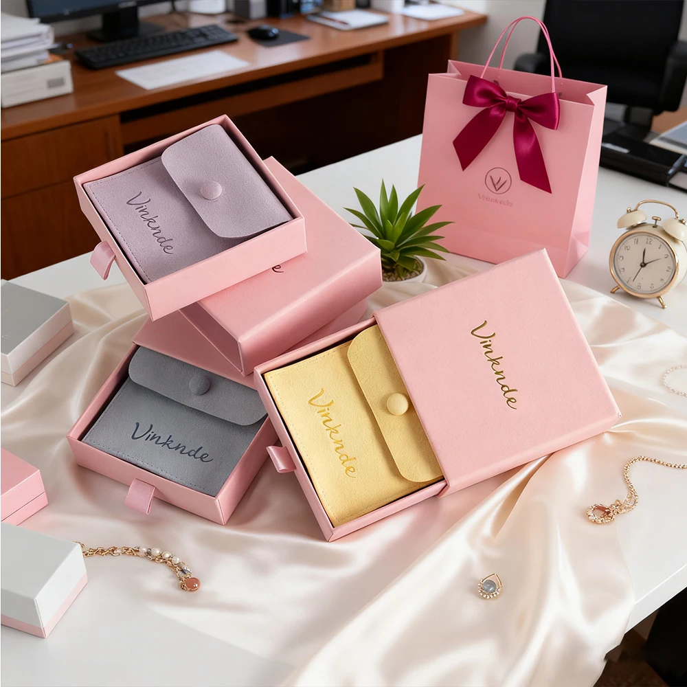 Personalization Creative Solid Color Thick Paper Drawer Jewelry Packaging Box Microfiber Snap Bag For Earrings Ring Pendant Case
Personalization Creative Solid Color Thick Paper Drawer Jewelry Packaging Box Microfiber Snap Bag For Earrings Ring Pendant Case