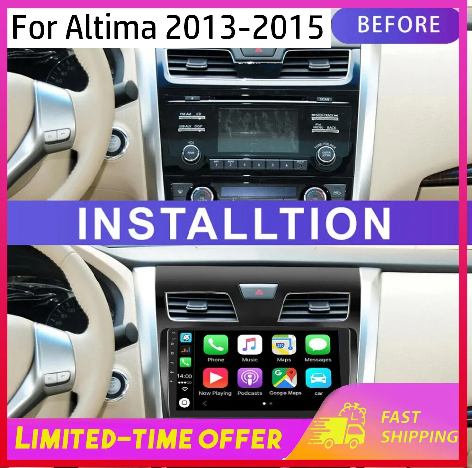 For Nissan Teana 2013-2015 Android 15 In-Car Navigation System 10-inch For CarPlay Android Auto 2+32GB Automobiles Multimedia
For Nissan Teana 2013-2015 Android 15 In-Car Navigation System 10-inch For CarPlay Android Auto 2+32GB Automobiles Multimedia