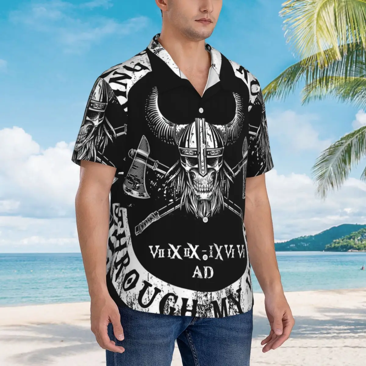 Viking Blood Runs Through My Veins Hawaiian Shirts Casual Men Short Sleeve Shirt for Summer Beach Men's Button Tops
Viking Blood Runs Through My Veins Hawaiian Shirts Casual Men Short Sleeve Shirt for Summer Beach Men's Button Tops