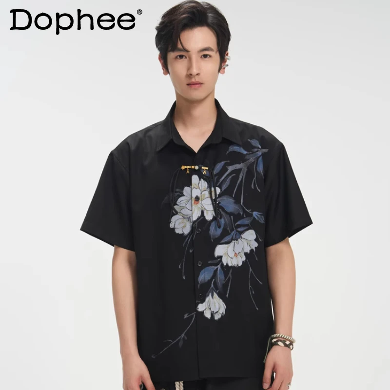 Men's 2025 Summer New Short Sleeve Lapel Shirts Trend Printed Pattern Design Chic Shirt Male Fashion Handsome Loose Comfort Tops
Men's 2025 Summer New Short Sleeve Lapel Shirts Trend Printed Pattern Design Chic Shirt Male Fashion Handsome Loose Comfort Tops