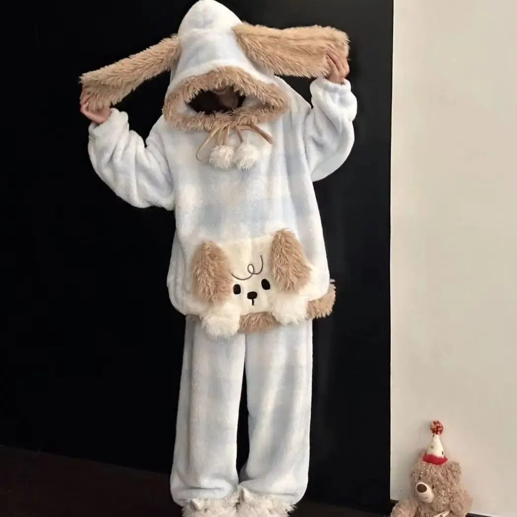 Women's Winter Cute Plush Loungewear Set Fun Ear Design Ins Style Oversized Cozy Home Outfit for Going Out
Women's Winter Cute Plush Loungewear Set Fun Ear Design Ins Style Oversized Cozy Home Outfit for Going Out