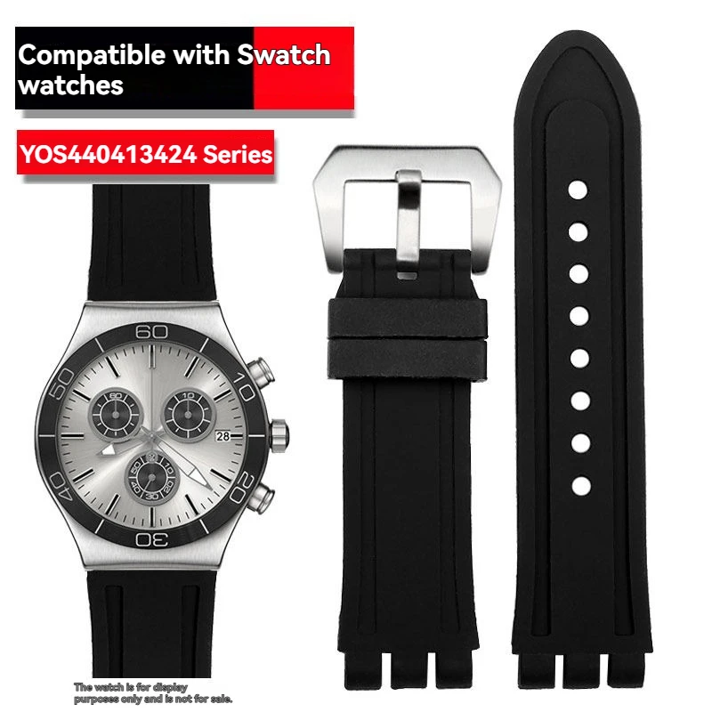 Silicone Rubber Watch Band Concave Convex Interface 23mm For Swatch YOS440 YOS413 YOS424
Silicone Rubber Watch Band Concave Convex Interface 23mm For Swatch YOS440 YOS413 YOS424