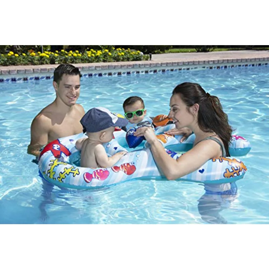 my and Us Dual- Baby Pool Float for Two,Infant and Toddler Swim Rider with Adult Ring Opening for Adult and Chidren to Float to
my and Us Dual- Baby Pool Float for Two,Infant and Toddler Swim Rider with Adult Ring Opening for Adult and Chidren to Float to
