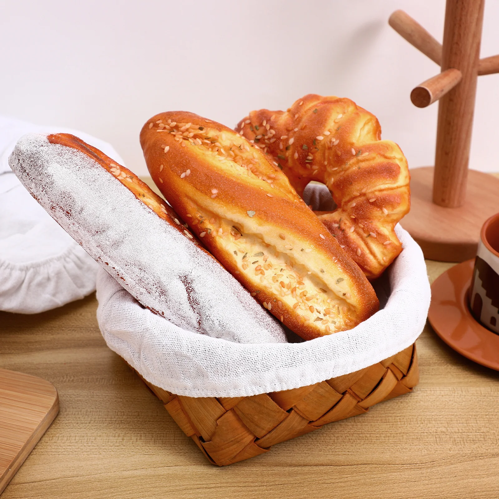 6 Pcs Bread Basket Cloth Cover Liner Baking Liners Container Fabric Cotton Linen Banneton 
6 Pcs Bread Basket Cloth Cover Liner Baking Liners Container Fabric Cotton Linen Banneton
