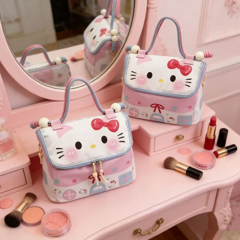 Cute cartoon Hello kitty cosmetic bag, large-capacity cosmetic partition storage, portable hand-held storage bag, holiday gift
Cute cartoon Hello kitty cosmetic bag, large-capacity cosmetic partition storage, portable hand-held storage bag, holiday gift