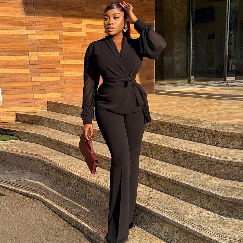 Spring and Autumn Slim-fit Elegant Premium Top Trousers Two-piece Suit Women's Clothing
Spring and Autumn Slim-fit Elegant Premium Top Trousers Two-piece Suit Women's Clothing
