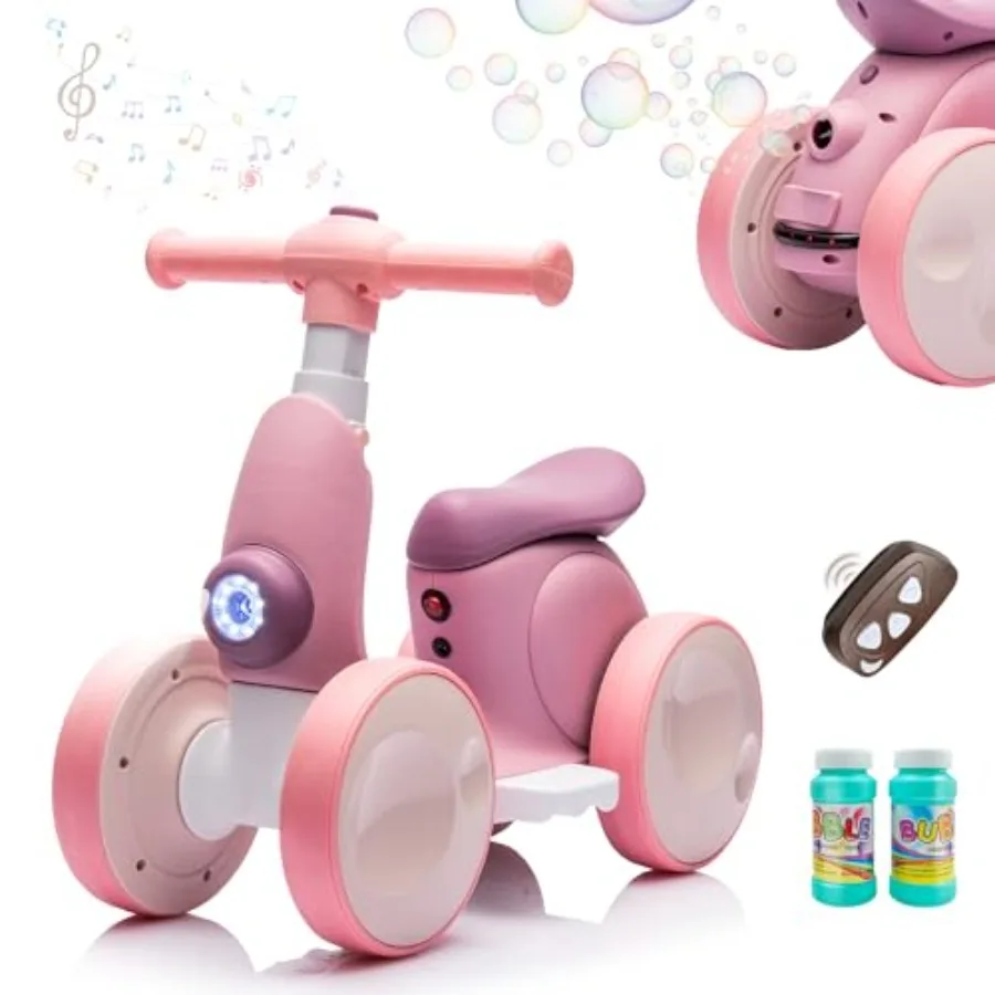 Toddler balance bike for indoor/outdoor use, ABS plastic, blue and yellow, 4-in-1 with bubble machine, remote control, motorize
Toddler balance bike for indoor/outdoor use, ABS plastic, blue and yellow, 4-in-1 with bubble machine, remote control, motorize