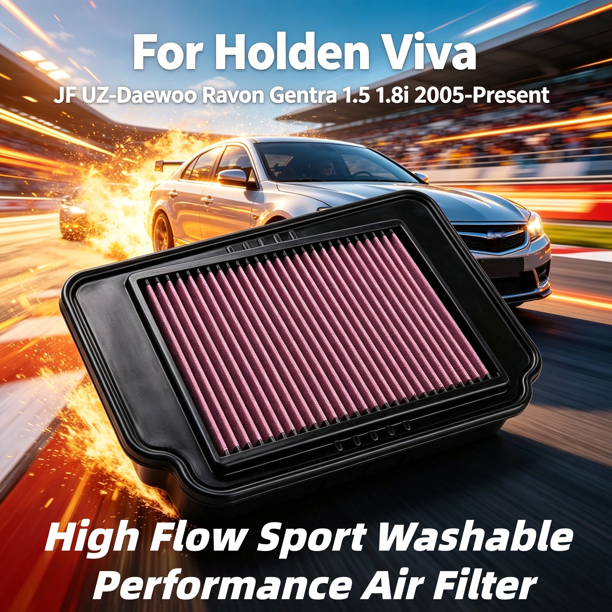 High Flow Sport Washable Performance Air Filter For Holden Viva JF UZ-Daewoo Ravon Gentra 1.5 1.8i 2005-Present 33-2330 96553450
High Flow Sport Washable Performance Air Filter For Holden Viva JF UZ-Daewoo Ravon Gentra 1.5 1.8i 2005-Present 33-2330 96553450