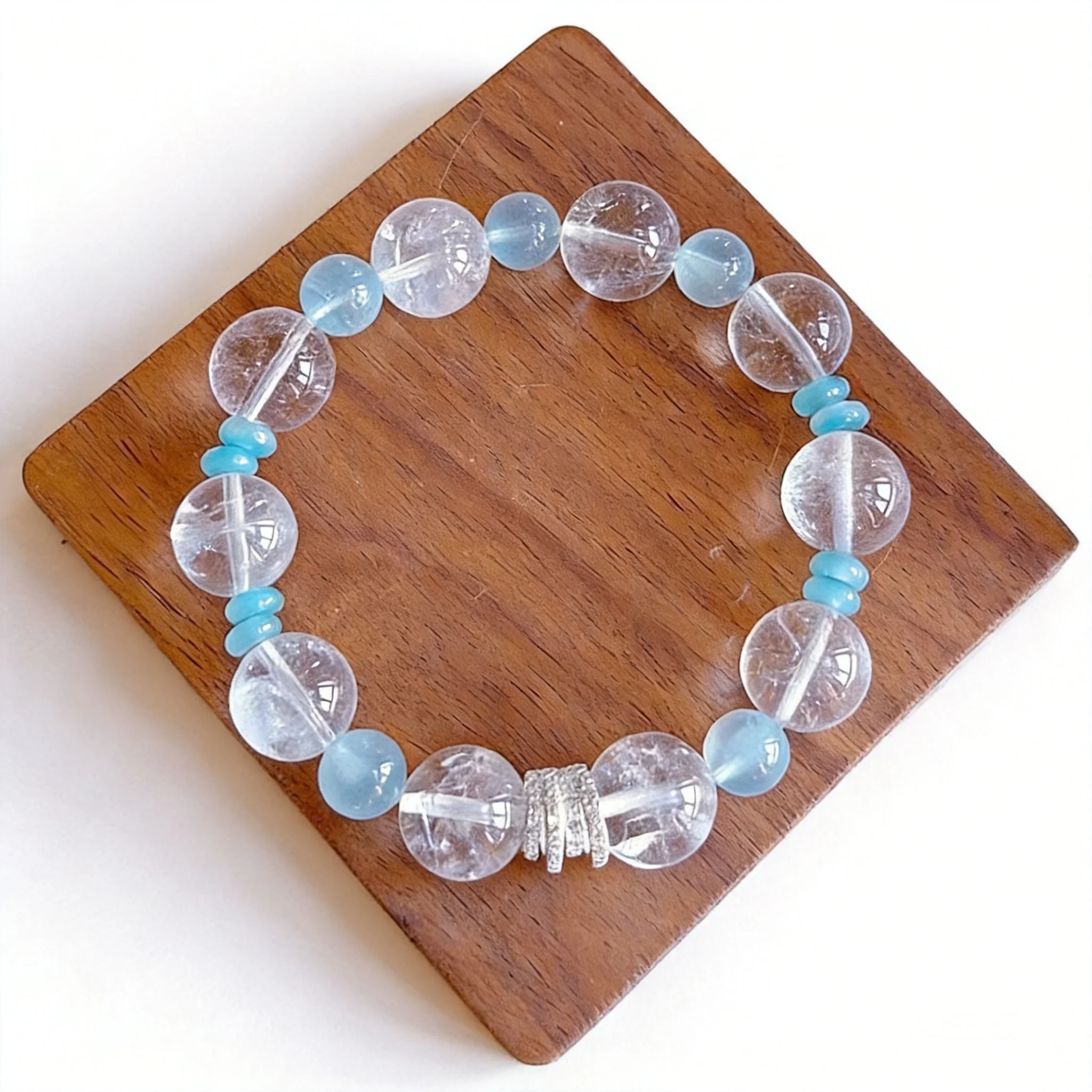 Chinese Style Lucky Blessing Natural Icy Aquamarine Clear Cracked Quartz 8-12mm Beaded Bracelet Good Fortune Healing Crystal Jew
Chinese Style Lucky Blessing Natural Icy Aquamarine Clear Cracked Quartz 8-12mm Beaded Bracelet Good Fortune Healing Crystal Jew