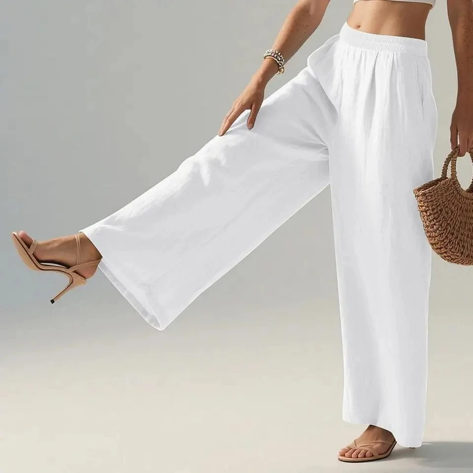 Women Wide Leg Pants Women’s High Waist Wide Leg Pants Long Trousers with Elastic Waistband Pockets Anti-wrinkle Fabric Travel
Women Wide Leg Pants Women’s High Waist Wide Leg Pants Long Trousers with Elastic Waistband Pockets Anti-wrinkle Fabric Travel