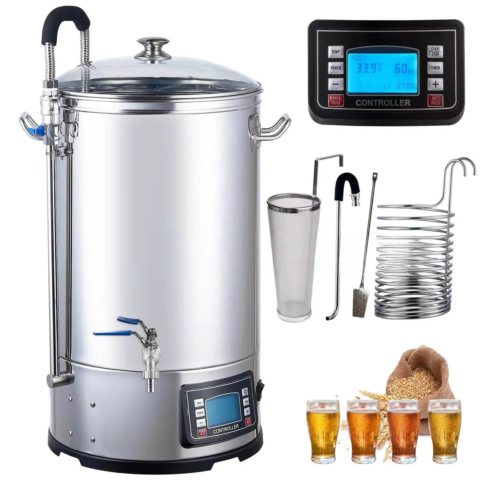 35 45 65 75L Homemade Electric Beer Brewing System for Beer Home Brewery Equipment Beer Machine Beer Maker
35 45 65 75L Homemade Electric Beer Brewing System for Beer Home Brewery Equipment Beer Machine Beer Maker