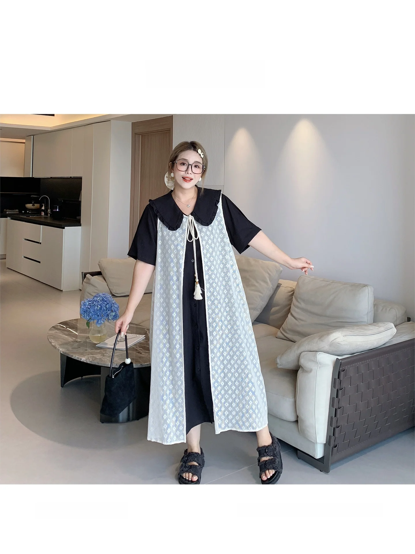 Yuanzi Home plus Size Summer New Casual Long Dress Thin Loose Comfortable Two-Piece Set High Waist A-Line Skirt Bubble Sleeve
Yuanzi Home plus Size Summer New Casual Long Dress Thin Loose Comfortable Two-Piece Set High Waist A-Line Skirt Bubble Sleeve