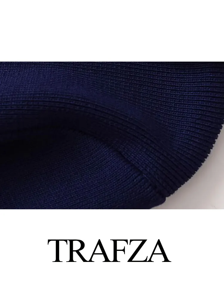 TRAFZA Women Autumn New Fashion Long Sleeve Knitted Cardigan Top Female Elegant Single Breasted Lapel Micro-Stretch Jacket Mujer
TRAFZA Women Autumn New Fashion Long Sleeve Knitted Cardigan Top Female Elegant Single Breasted Lapel Micro-Stretch Jacket Mujer