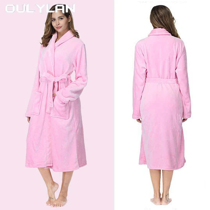 Autumn Winter Women Pajamas Thickened Warm Flannel Robe Large Size Coral Velvet Ladies Bathrobe Homewear Female Lapel Sleepwear
Autumn Winter Women Pajamas Thickened Warm Flannel Robe Large Size Coral Velvet Ladies Bathrobe Homewear Female Lapel Sleepwear