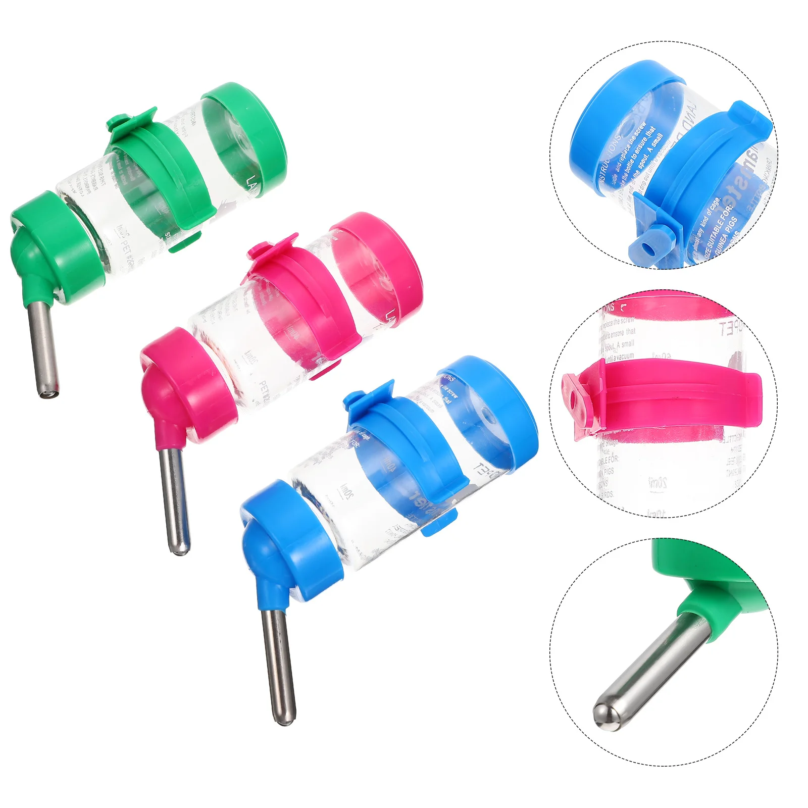 3pcs Hanging Hamster Water Bottle Transparent Pet Drinker For Chinchilla Leak-Proof Small Animal Drinking Supply Convenient
3pcs Hanging Hamster Water Bottle Transparent Pet Drinker For Chinchilla Leak-Proof Small Animal Drinking Supply Convenient