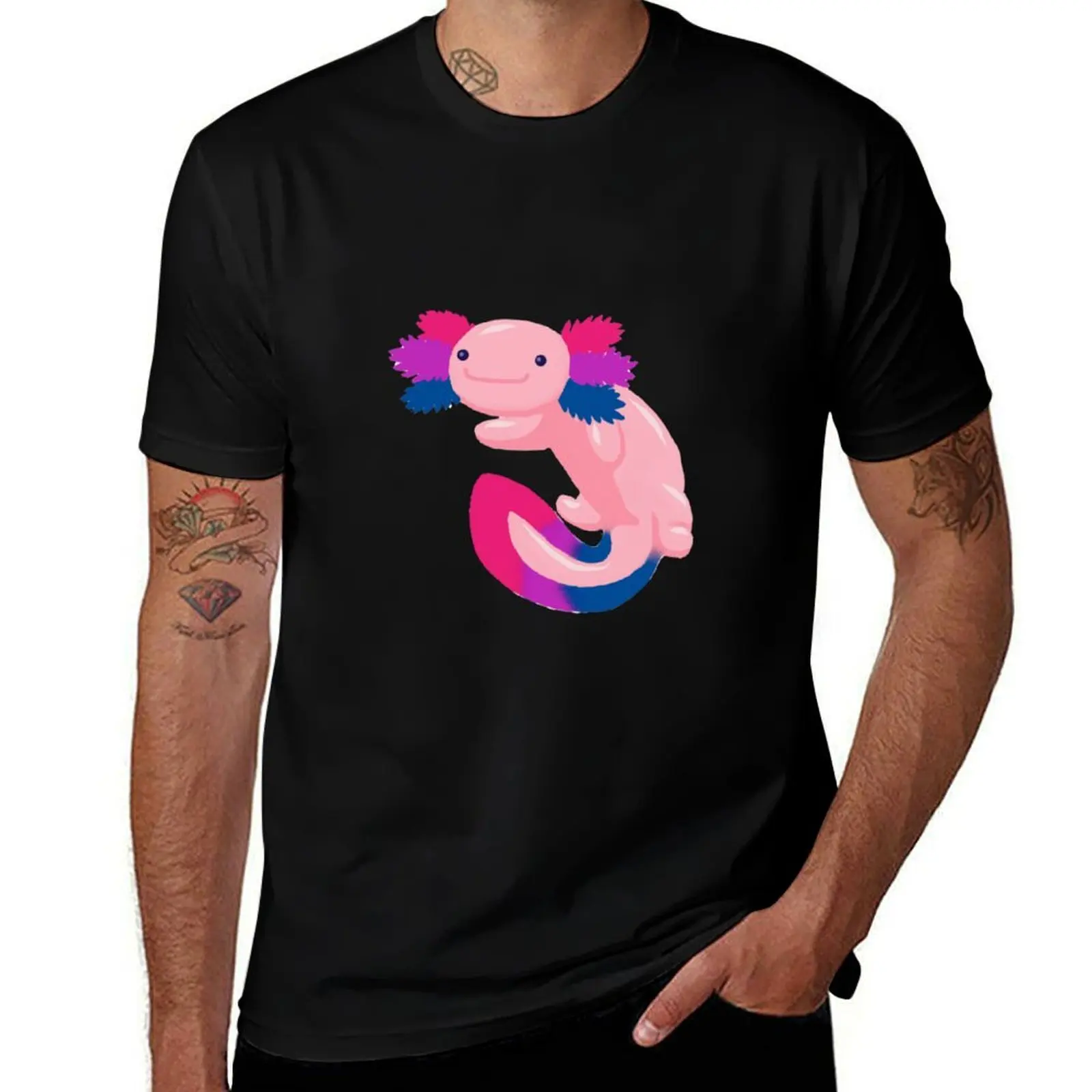 Bi Pride Axolotl T-Shirt street wear designer shirts blanks t shirts for men cotton
Bi Pride Axolotl T-Shirt street wear designer shirts blanks t shirts for men cotton