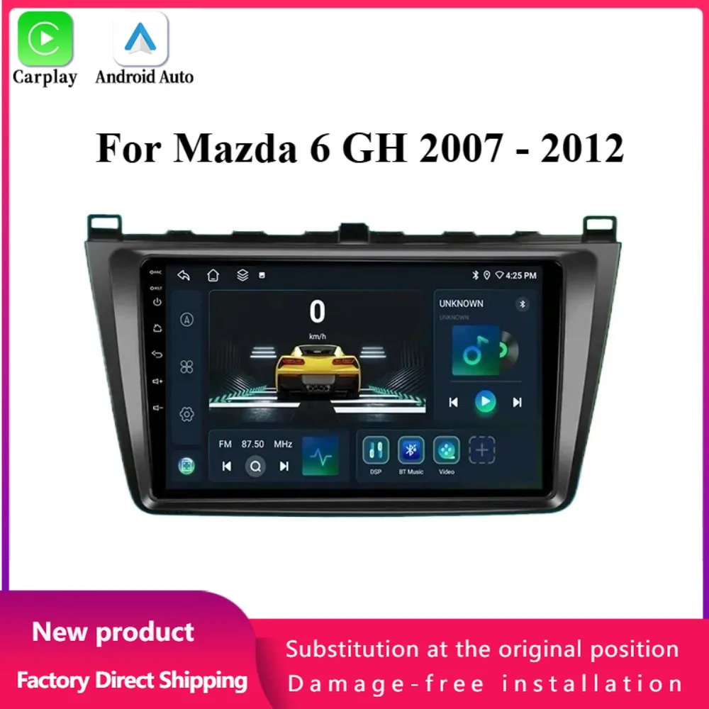 For Mazda 6 GH 2007 - 2012 Car Radio Multimedia Video Player Navigation 4G Multimedia Wireless Carplay Intelligent Touch Screen
For Mazda 6 GH 2007 - 2012 Car Radio Multimedia Video Player Navigation 4G Multimedia Wireless Carplay Intelligent Touch Screen