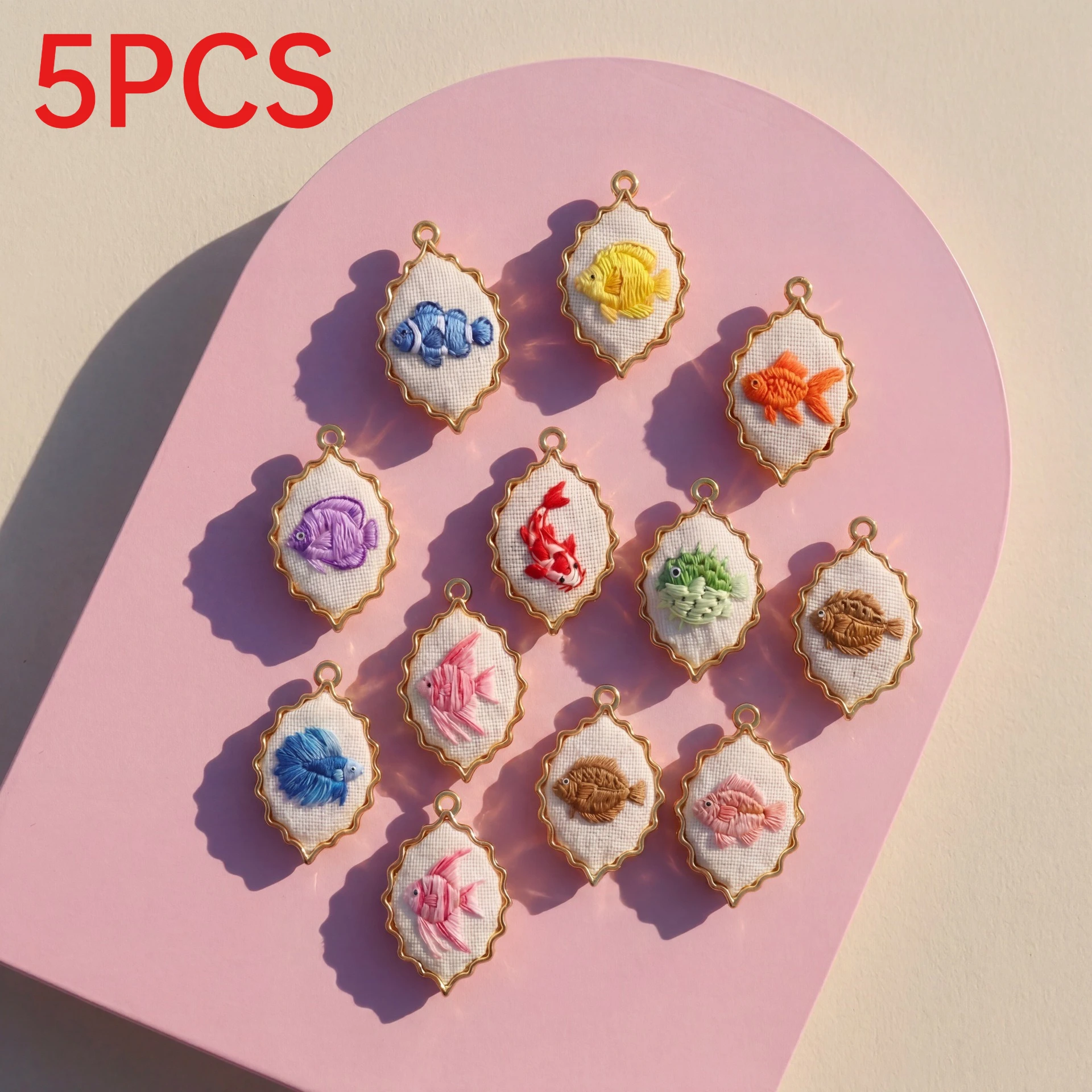 5Pcs Stainless Steel Embroidery Sea Creature Charms Koi Butterfly Puffer Fish DIY Jewelry Making Accessories
5Pcs Stainless Steel Embroidery Sea Creature Charms Koi Butterfly Puffer Fish DIY Jewelry Making Accessories