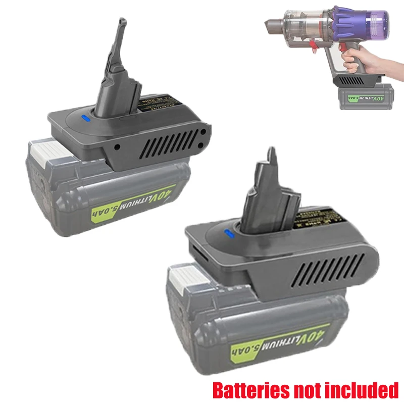 Адаптер для аккумуляторов Ryobi 40V Li-ion (RYO40V6, RYO40V7, RYO40V8), совместимый с беспроводными пылесосами Dyson серий V6, V7, V8
Адаптер для аккумуляторов Ryobi 40V Li-ion (RYO40V6, RYO40V7, RYO40V8), совместимый с беспроводными пылесосами Dyson серий V6, V7, V8